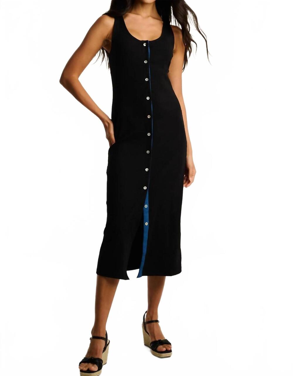 NEW LISA TODD pure rib dress in black
